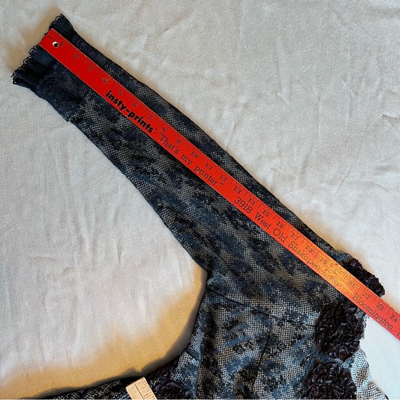 Vintage Blk Lace OOAK Handmade Formal Silver Dress - Picture 13 of 16